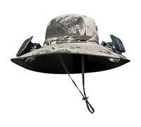 Ventilateur Solaire C-A-P, Avec Un Design De Confort Amélioré, 48 X 56 Cm, Chapeau De Ventilateur À Énergie Solaire, Chapeau De Soleil À Large Bord, Système De Refroidissement Avancé, Pour L'été, Le J