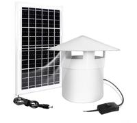 Ventilateur solaire de 160 mm avec paramètres réglables de 12 V pour une circulation d'air efficace dans les camping-cars, les serres, les abris de jardin, les greniers et les granges