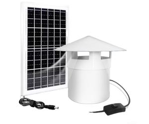 Ventilateur solaire de 160 mm avec paramètres réglables de 12 V pour une circulation d'air efficace dans les camping-cars, les serres, les abris de jardin, les greniers et les granges
