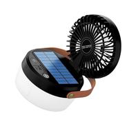 Ventilateur solaire d'extérieur portable, lampe suspendue rechargeable USB, lumières de camping pliantes faciles à utiliser USB