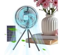 Ventilateur solaire Dispositif Soufflant de Sol et de Bureau avec Trépied