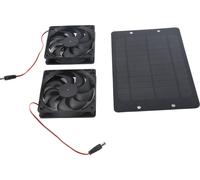 ventilateur solaire double 20W 12V efficace et économe en énergie avec interrupteur pour RV Greenhouse Pet Home