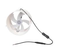 Ventilateur solaire en PVC 12 V à faible bruit 200 mm 360 CFM avec interrupteurs pour serres Utilisation durable Ventilateur d'échappement à faible bruit