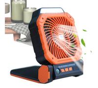 Ventilateur Solaire Extérieur Avec Minuterie 4 Vitesses Lumière LED
