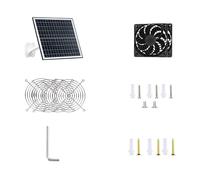 Ventilateur solaire intelligent à régulation de la température pour coopératives de poulet 20 W Réglage automatique de la vitesse Maintien idéal de l'environnement Réfrigérateur de conservation des