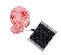 Ventilateur solaire portable 5 V avec clip et base avec surveillance de l'alimentation basée sur l'application (kit)
