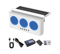 Ventilateur solaire pour fenêtre - Extracteurs d'air pour voiture de 23 cm et 3 sorties | Ventilateur de refroidissement de radiateur avec batterie USB solaire | Ventilation avec circulateur d'air