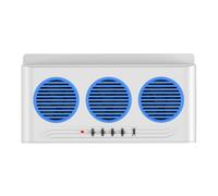 Ventilateur solaire pour voiture - Ventilateur de véhicule à trois échappements avec lumière - Ventilateur de fenêtre de voiture - Pour road trip, camping-car, camion, SUV, camionnette, utilisation