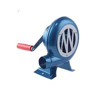 Ventilateur soufflant, 1PC 120w Métal Industriel Barbecue Extérieur Fer Engrenage Souffleur À Manivelle À Main, Ventilateur À Main Manuel Souffleur De Feu Popcorn Ventilateur Bleu Modèle Silencieux
