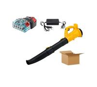 Ventilateur soufflant, Souffleur d'air sans Fil Industriel à Vitesses de 320 CFM, balayeuse Feuilles Neige, Outils Jardinage, poussière d'entretien pelouse for Batterie 21 V(Two Batteries-O)