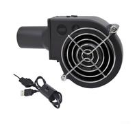 Ventilateur souffleur USB 97 mm x 33 mm, 5 V CC sans balais, 3 vitesses | Débit d'air 3200 tr/min, contrôle réglable, alimenté par USB, faible bruit, compact pour cheminée de camping, poêle à bois