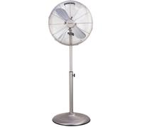 Ventilateur sur pied 40 cm OCEANIC - 3 vitesses - Puissance 50 W - Hauteur réglable 90 à 125 cm - Pales en aluminium - Métal brossé