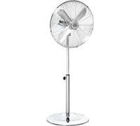 Ventilateur sur pied 50W 3 vitesses oscillant inclinable hauteur réglable 87-120 cm design métal argenté Gris G