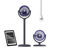 Ventilateur Sur Pied À Énergie Solaire Éclairage LED Réglable Silencieux