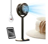Ventilateur Sur Pied À Énergie Solaire Éclairage LED Réglable Silencieux