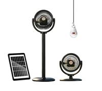 Ventilateur Sur Pied À Énergie Solaire Éclairage LED Réglable Silencieux