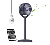 Ventilateur Sur Pied À Énergie Solaire Éclairage LED Réglable Silencieux