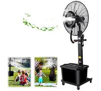 Ventilateur sur pied brumisateur industriel Preferspace, 3 vitesses, oscillation à 90°, hauteur réglable, idéal pour terrasse, restaurant, garage ou salle de sport(Fan blade650mm,One