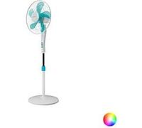 Cecotec ventilateur sur pied avec télécommande et minuterie EnergySilence 530 Power Connected, blanc. 50 W, 5 pales de 40 cm, 3 vitesses, moteur en cuivre, oscillant, écran, blanc.