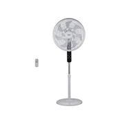 - Ventilateur sur pied FSP45-1 - Blanc - Hélice 14 pales - Fort débit d'air - Grilles plastiques - Télécommande