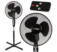 GreenBlue Ventilateur sur pied GB580 – 40W, 3 vitesses, télécommande, oscillant, minuterie 7,5 h Noir