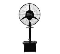 Ventilateur sur Pied Industriel avec brumisateur et réservoir d'eau, Ventilateur brumisateur Portable avec Roues, Ventilateur sur Pied oscillant Robuste à 3 Vitesses, Ventilateurs de Sol à Hauteur