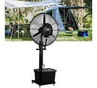 Ventilateur sur Pied Industriel, Ventilateur brumisateur oscillant avec réservoir de 42 L et Roues, Ventilateurs de Refroidissement extérieurs, Ventilateurs de Sol sur Pied pour terrasse, Camping,