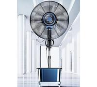 Ventilateur sur Pied Industriel Ventilateur brumisateur sur Pied Robuste avec réservoir d'eau et Roues, Ventilateur de Sol oscillant à 3 Vitesses pour extérieur et intérieur