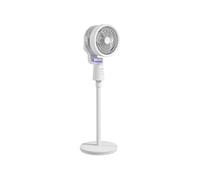 HOMCOM Ventilateur sur pied 40 W ventilateur circulateur d'air portable et léger, oscillation réglable à 70°+90°, télécommande, minuterie 7H, 3 vitesses, pour chambre, maison ou bureau, blanc