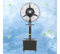 Ventilateur sur pied robuste à haute vitesse, hauteur et inclinaison réglables, construction métallique pour usage industriel, commercial, résidentiel et en serre