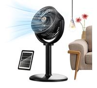 Ventilateur Sur Pied Solaire Hauteurs Réglables Circulation Avec LED