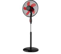 Ventilateur sur pied - TAURUS - PONENT 16 CR - 5 hélices - 3 vitesses - Noir et rouge