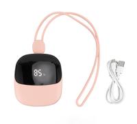 Ventilateur suspendu au cou USB, ventilateur de collier de refroidissement portable, ventilateur rechargeable pour voyager et camping, silicone ABS, batterie au lithium-ion 500 (Rose)