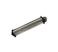 Ventilateur tangentiel longueur totale : 500 mm, dimensions de la buse : 422 x 42 mm, pour poêle à granulés