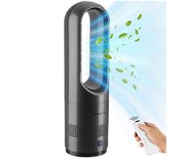 tectake® Ventilateur Colonne Ventilateur Silencieux & Oscillant 80°, 8 Vitesses Minuterie avec Télécommande Ecran LED Ventilateur portable pour Bureau Chambre Salon Maison - Gris anthracite