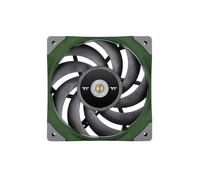 Ventilateur Thermaltake Toughfan 12 Racing Green 120mm, Pression Statique Élevée, 500-2000 RPM, Roulement Hydraulique, 58.35 CFM, 12V, 1.44W