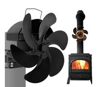 Ventilateur thermique pour poêle à bois - cheminée à commande thermique, accessoire mural silencieux non électrique | Brûleur à granulés cuisine, chauffage domestique, circulation de l'air
