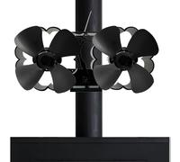 Ventilateur thermique silencieux alimenté par la chaleur - Ventilateur de poêle à bois - Circulateur activé par la chaleur pour cheminée, poêles à granulés, maison, chalet, intérieur, utilisation