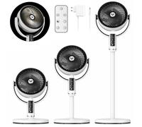 Ventilateur Tour 24W, Ventilateur sur Pied Télécommande 1-10 Niveaux Vent De Nuit 1-10h Timer Écran LED 4 Hauteurs Chambre Salon