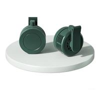Ventilateur tour de cou portable rechargeable par USB - 3 rotation à 360° silencieux pour mini bureau portable personnel (vert rétro)