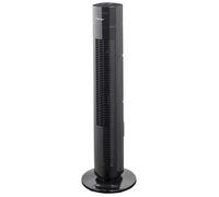 Ventilateur tour - Noir - 78 cm - Télécommande - 3 vitesses - Mobile