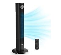 Ventilateur Tour Oscillant-YASHE- 3 Vitesses & Modes - Minuterie 12H - Télécommande - Noir