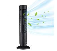 Ventilateur Tour Portable pour Chambre à Coucher, Climatiseur avec Deux Vitesses Simule le Vent Naturel, Ventilateur de Bureau USB, pour la Maison, la Chambre à Coucher, Le Bureau (Noir)