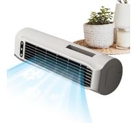 Ventilateur tour pour bureau | 3000 mAh 3 vitesses de vent, ventilateur de camping portable, pour femmes, hommes, voyageurs, maison, appartement, étude, chambre, salon, voyage, camping, dortoir