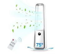 Ventilateur Tour Sans Pales 3-en-1 avec Télécommande Écran LED Silencieux 34dB 3 Vitesses et Modes Naturel/Normal/Sommeil Portée 6m