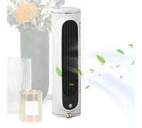 Ventilateur Tour Sans Pales | Petit Ventilateur de Bureau Sans Pales,Circulateur d'Air Portable 3 Vitesses Alimentation Par Batterie Rafraîchissement Pour Bureau Intérieur Cuisine Vacances Camping Ext