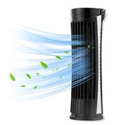 Ventilateur Tour, Ventilateur De Bureau De Table, M ini Ventilateur Électrique, Ventilateur de Table réglable et silencieux de 10 pouces, petit ventilateur tour de bureau, ventilateur électr (Noir)