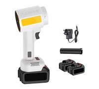 Ventilateur transportable en alliage d'aluminium avec 2 batteries remplaçables vitesse modifiable pour la maison, le garage et la randonnée à double batterie rechargeable