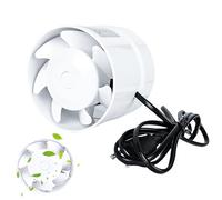 Ventilateur tubulaire 100 mm - Blanc - Qualité supérieure - Silencieux - Pour salle de bain, WC, cuisine, serre, tente, garage