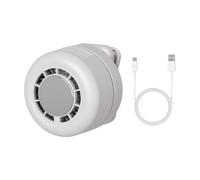 Ventilateur Turbine Double Refroidissement, Ventilateur Pince Amovible Fixation 360°, Brise-vent de Cou Portable 3 Vitesses Silencieux, pour Excursion, Camping et Bureau